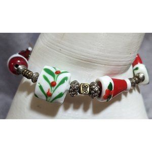 Glass Beaded Holiday Bracelet